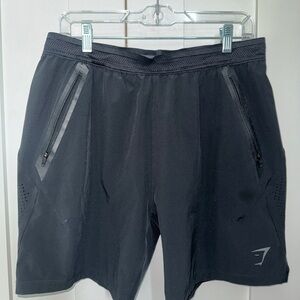 Gymshark Black Athletic Shorts Moisture-Wicking Performance